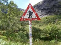 Warnung vorm Troll an Trollstige