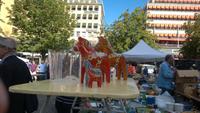 Dalarna-Pferde auf dem Flohmarkt