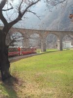 057.1 Fahrt mit dem Bernina-Express - Kreisviadukt Brusio &ndash; &copy; Annette Weise (Eberhardt TRAVEL)