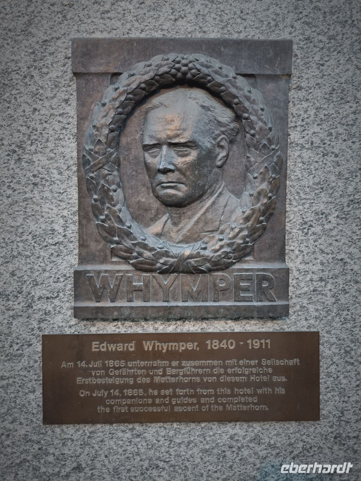 Zermatt - Edward-Whymper-Gedenktafel  &ndash; &copy; Katrin Deutschbein (Eberhardt TRAVEL)