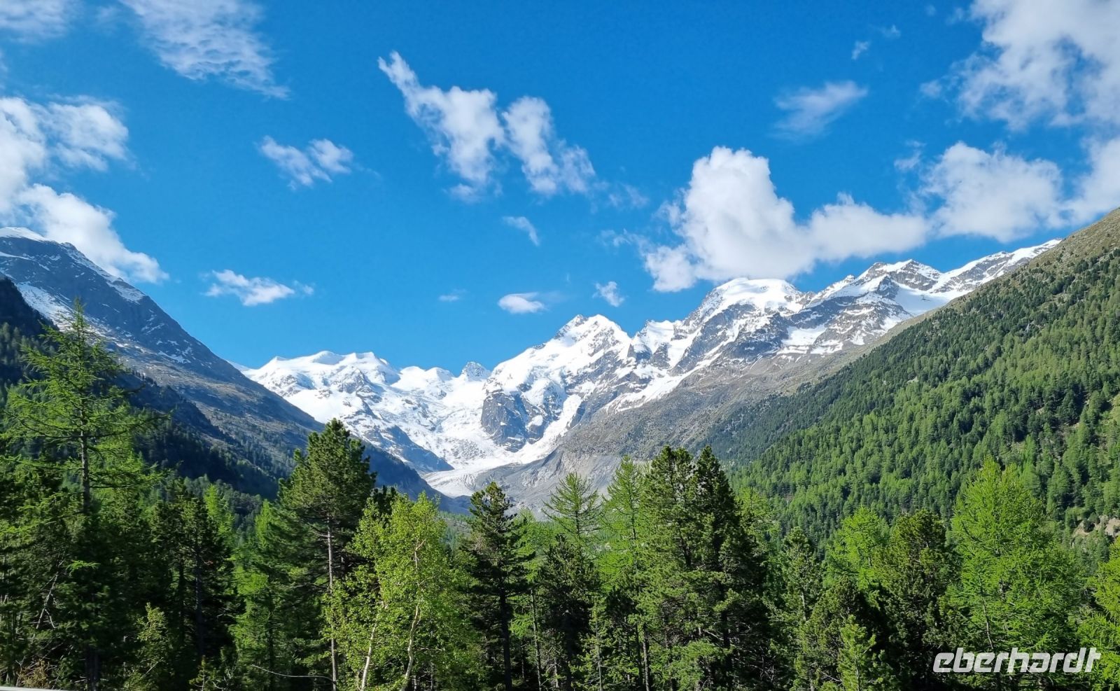 Fahrt mit dem Bernina-Express - Morteratsch-Gletscher &ndash; &copy; Katrin Deutschbein (Eberhardt TRAVEL)