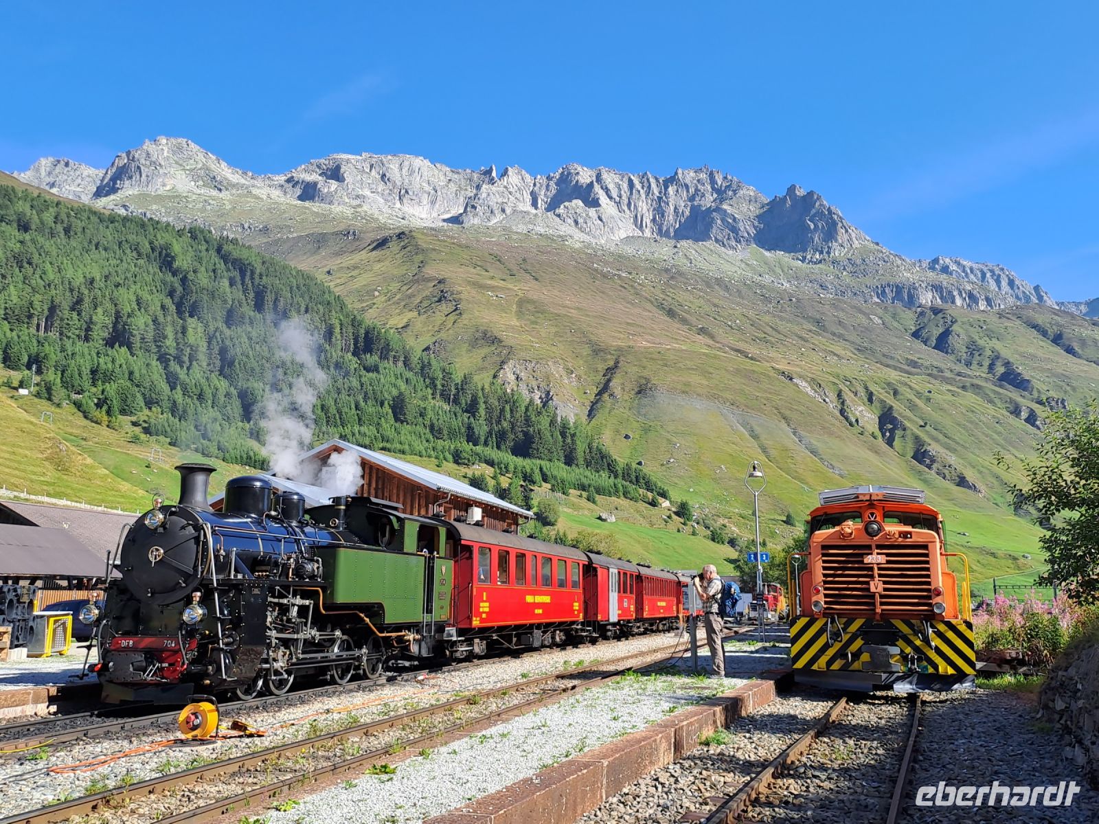 Realp Bahnhof.jpg &ndash; &copy; Gisela Hohlfeld (Eberhardt TRAVEL)
