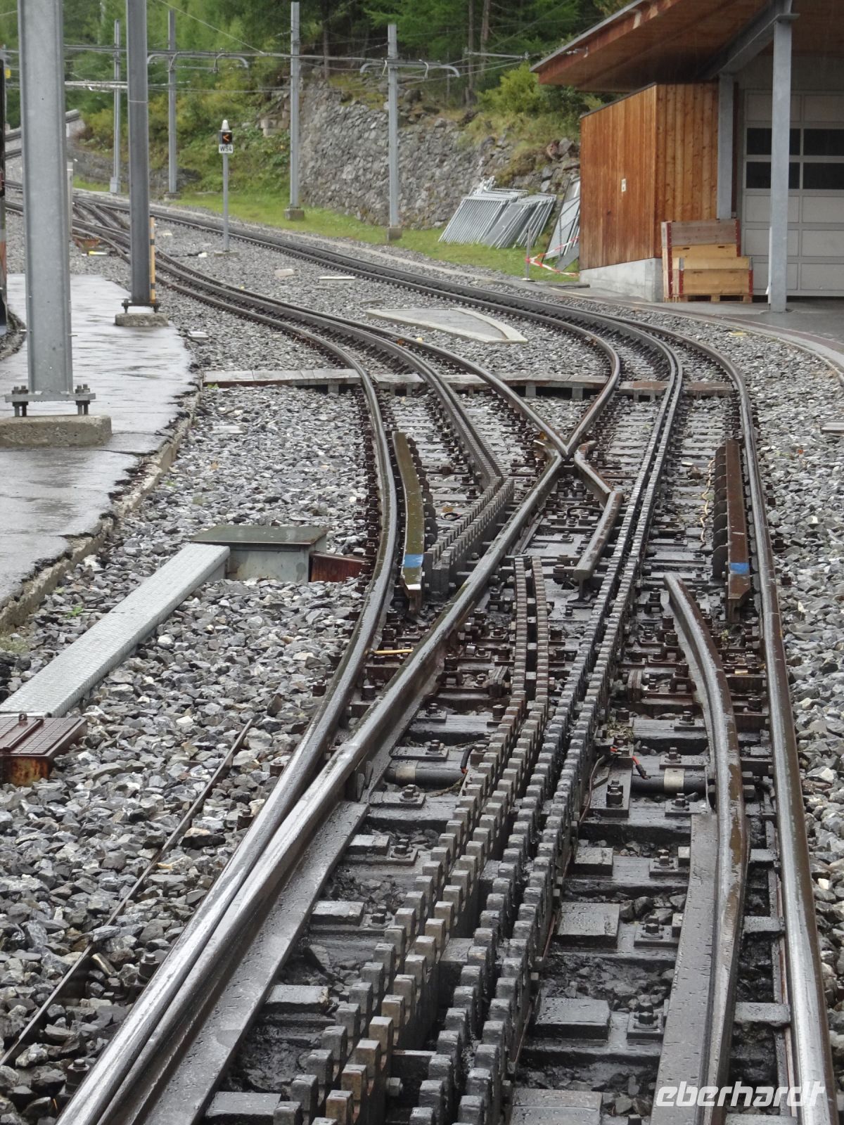 Weiche der Gornergratbahn &ndash; &copy; Hartwig Köllner (Eberhardt TRAVEL)