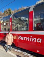 046 Fahrt mit dem Bernina Express - auf der Alp Grüm-Reiseleiterin Annette &ndash; &copy; Annette Probst-Weise (Eberhardt TRAVEL)