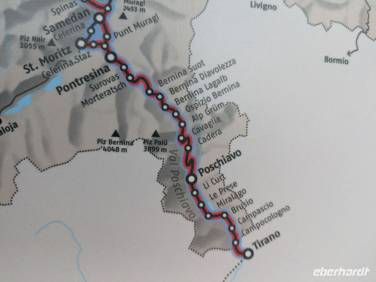 unser Strecke von Tirano nach Pontresina &ndash; &copy; Günter Thomas Menzel (Eberhardt TRAVEL)