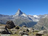 Zermatt (Fahrt zum Rothorn - Blick von der Station 