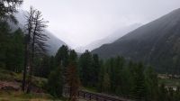 Regen und schlechte Sicht am Morteratschgletscher