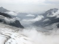 von der Sphinx-Aussichtsplattform: Teil des Aletschgletscher
