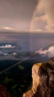 Regenbogen, Vierwaldstättersee - Abendstimmung vom Pilatus  &ndash; &copy; Heike Heinen (Eberhardt TRAVEL)