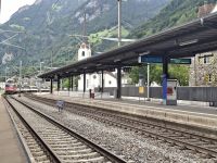 Flüelen (Einfahrt des Gotthard Panorama Express) &ndash; &copy; Katrin Deutschbein (Eberhardt TRAVEL)