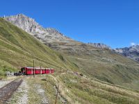 Fahrt auf der Furka-Bergstrecke (Station 