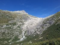Fahrt auf der Furka-Bergstrecke (Blick zum Rhonegletscher) &ndash; &copy; Katrin Deutschbein (Eberhardt TRAVEL)