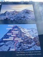 099 Ausflug auf das Schilthorn - Auf dem Gipfel - Tafel mit dem Weg an der Eigernordwand &ndash; &copy; Annette Probst-Weise (Eberhardt TRAVEL)