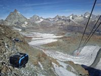 Fahrt vom Kleinen Matterhorn nach Zermatt...