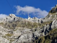 Blick von der Schwägalp zum Säntis-Gipfel