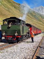 150 Fahrt Furka-Dampfbahn - Pause an der Station Furka &ndash; &copy; Annette Probst-Weise (Eberhardt TRAVEL)