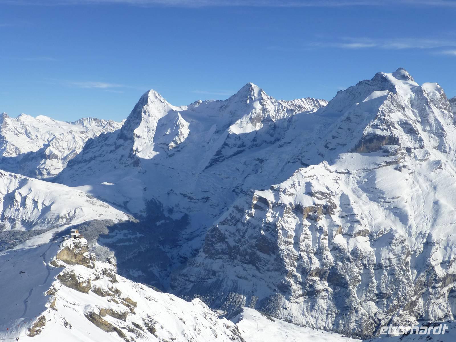 Schilthorn - Panorama zu Eiger Mönch und Jungfrau &ndash; &copy; Claudia Bernhardt (Eberhardt TRAVEL)