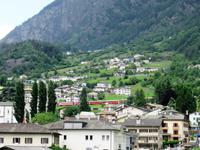Glacier-Bernina-Reise, Fahrt mit dem Bernina-Express - bei Brusio &ndash; &copy; Annette Weise (Eberhardt TRAVEL)