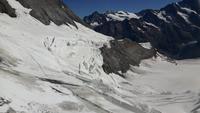 Fahrt mit der Jungfraubahn (Ausblick von der Station 