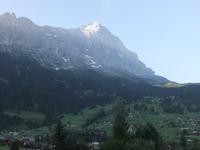 Morgendlicher Blick vom Hotel zum Eiger