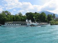 Eiger, Mönch, Jungfrau - Schifffahrt auf dem Thunersee - Dampfschiff Blümlisalp