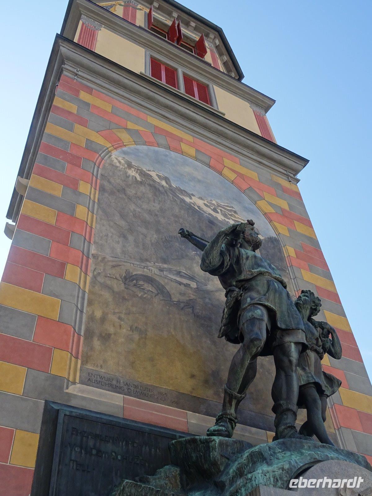 Altdorf, Türmli mit Tell-Denkmal &ndash; &copy; Hartwig Köllner (Eberhardt TRAVEL)