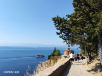 Ohrid See und die Kirche des heiligen Johann von Kaneo  - Ohrid - Nord Mazedonien