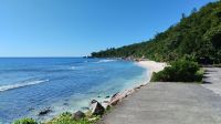 Der Strand in der Nähe von unserem Hotel auf La Digue &ndash; &copy; Julia Kies (Eberhardt TRAVEL)