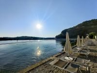 Unser Strand in Strunjan am Hotel am frühen Morgen &ndash; &copy; Simone Willner (Eberhardt TRAVEL)