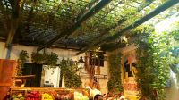 Der Innenhof des Restaurants 