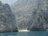 Blick zur Badebucht von Sa Calobra, genannt 
