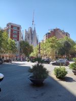 erster Blick zur Sagrada Familia