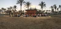 Bei netten Gesprächen und Getränken genießen wir den Sonnenuntergang in Las Americas &ndash; &copy; Stefanie Glanemann (Eberhardt TRAVEL)