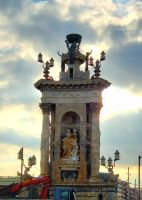 Plaza España. Silvester in Barcelona (Petit). &ndash; &copy; Martina Wegener (Eberhardt TRAVEL)