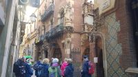 Barcelona - unsere Reisegruppe vor dem 4 Gats