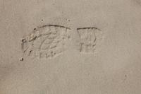 Wanderer am Strand 