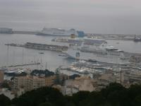 Blick von Bellver auf den Hafen Palma