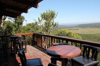 Terrasse mit Blick auf das Kariega-Reservat