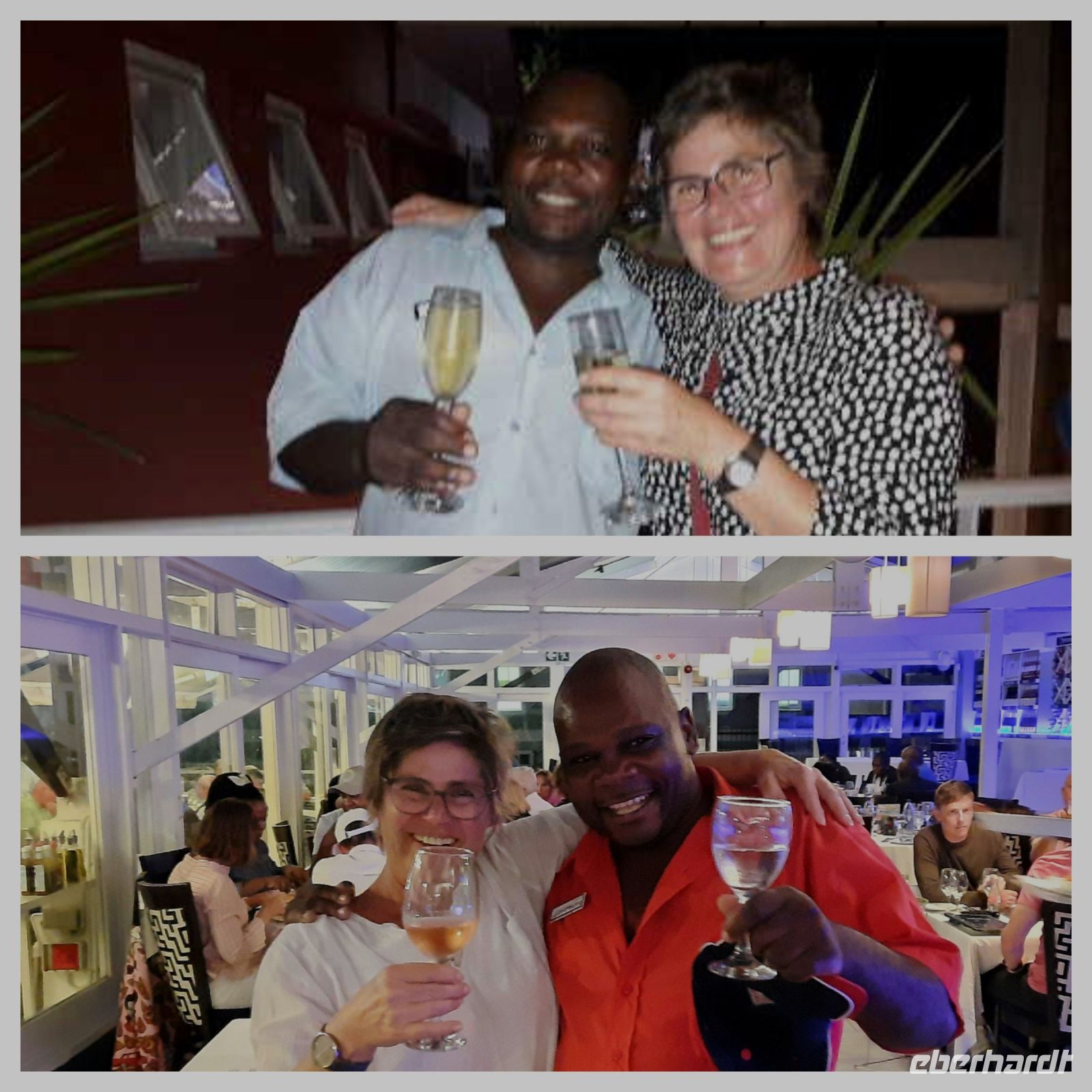 Südafrika - Kapstadt - Waterfront - Quay Four - Waiter Lovemore 2016 vs. 2024 &ndash; &copy; Annett Müller (Eberhardt TRAVEL)