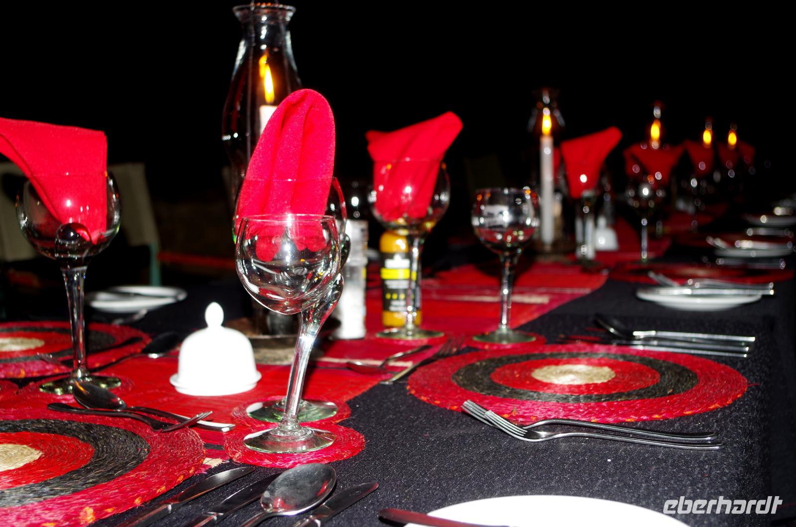 Mkhaya Game Reserve - Stone Camp - Dinner &ndash; &copy; Annett Müller (Eberhardt TRAVEL)