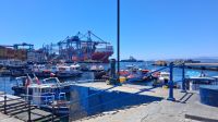 Historischer Hafen von Valparaiso in Chile