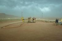 Ein wütender kleiner Tornado überrascht uns bei unserem Wild West Essen &ndash; &copy; Vicky Kern (Eberhardt TRAVEL)