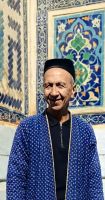 Verkäufer eines kleinen Ladens in Samarkand