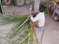 Palmmatten flechten