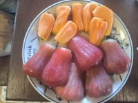 Dessert: Wasserapfel und Jackfruit 