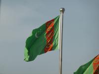 Flagge Turkmenistans &ndash; &copy; Birgit Hornung (Eberhardt TRAVEL)