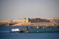 Halabsha-Tempel von Weitem