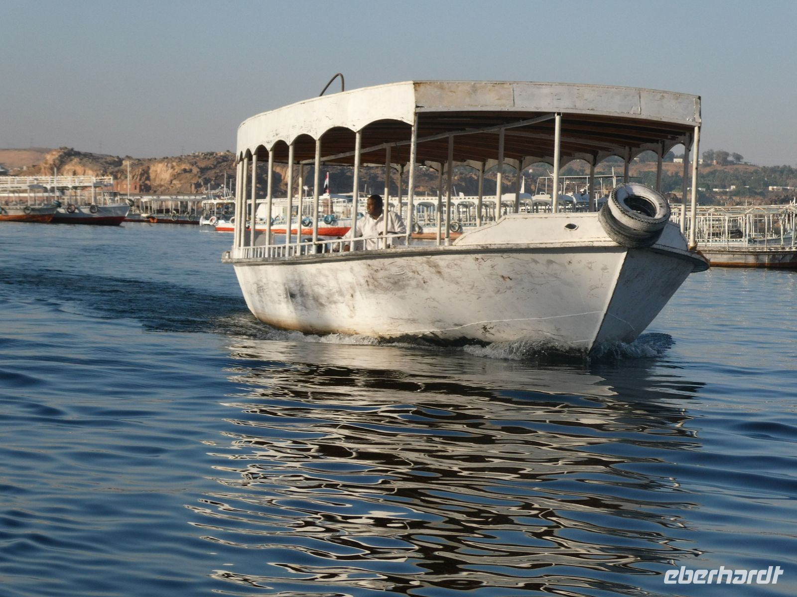 mit dem Motorboot unterwegs