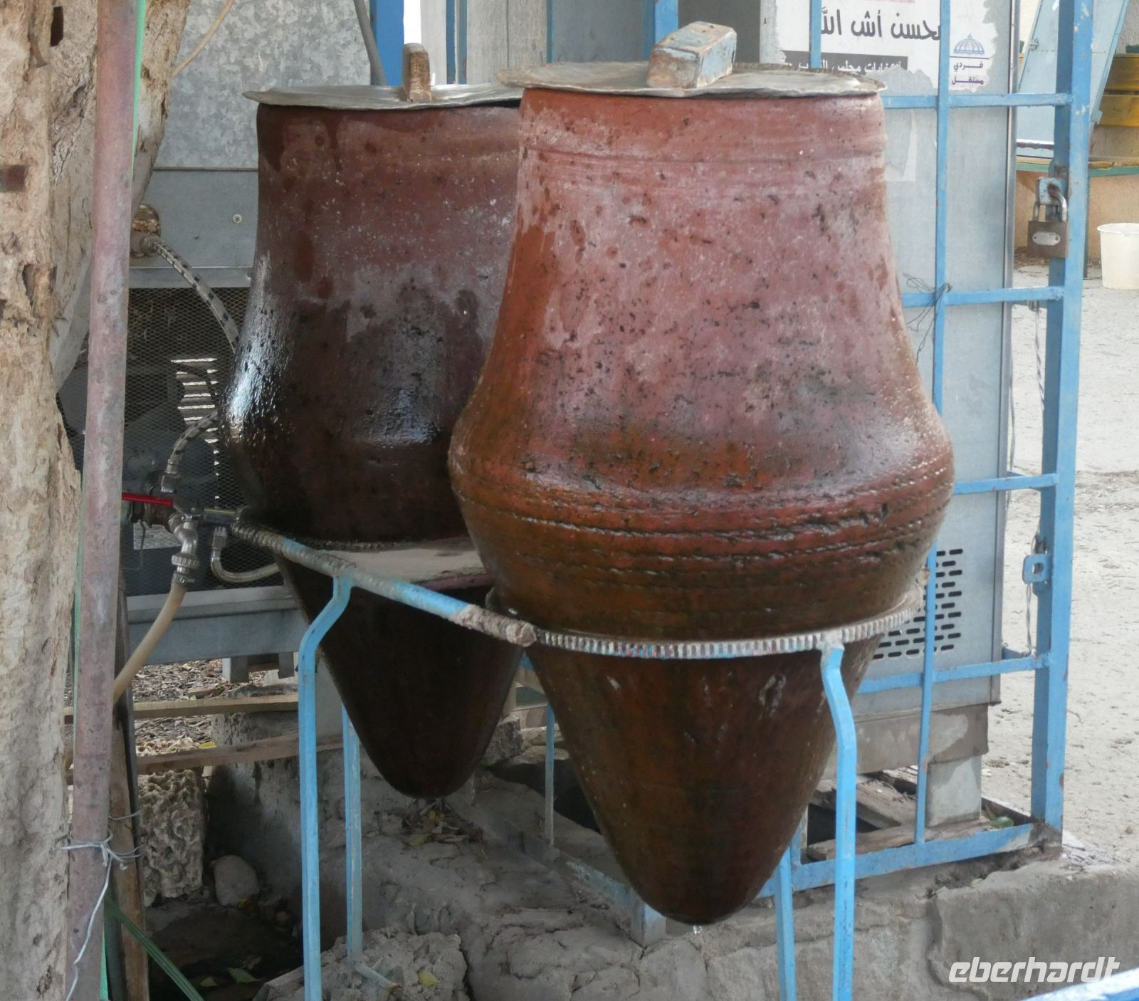 traditionelles Kühlgefäß in Funktion