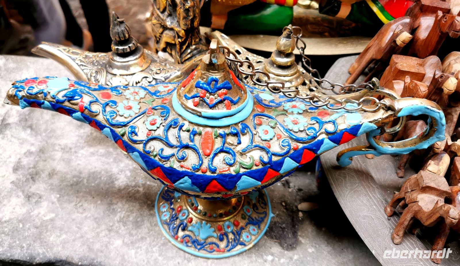 Aladins Wunderlampe auf dem Khan El Khalili Basar in Kairo